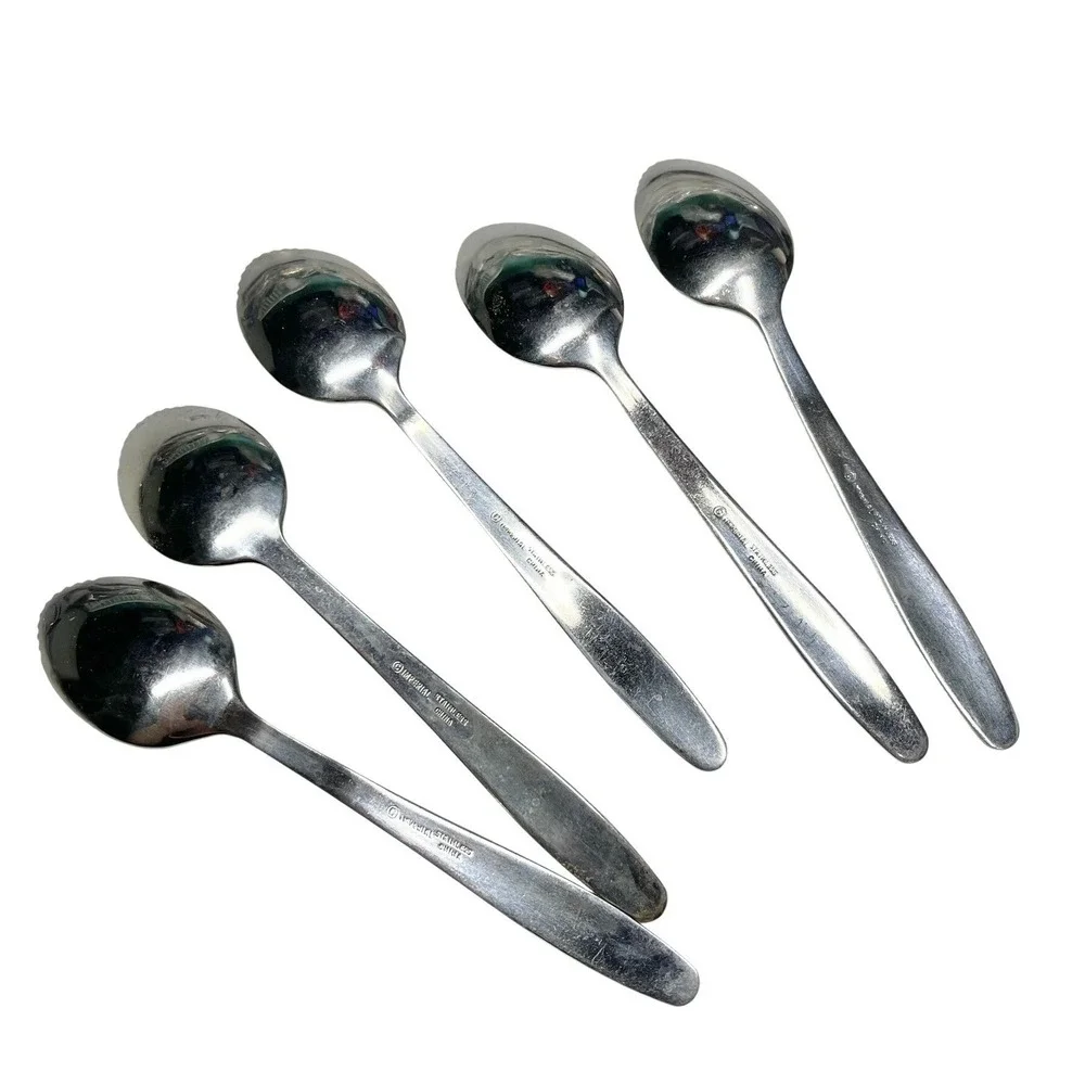 Assorted Stainless Steel Flatware Grapefruit Spoons Fork 9pcs Needs Cleaning